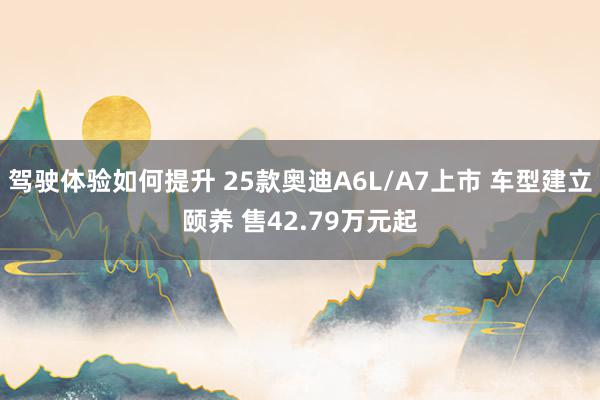 驾驶体验如何提升 25款奥迪A6L/A7上市 车型建立颐养 售42.79万元起