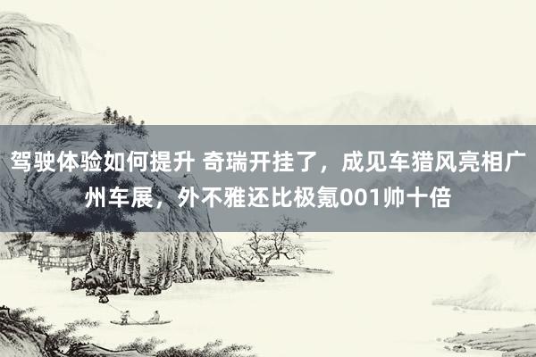 驾驶体验如何提升 奇瑞开挂了，成见车猎风亮相广州车展，外不雅还比极氪001帅十倍