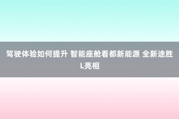 驾驶体验如何提升 智能座舱看都新能源 全新途胜L亮相