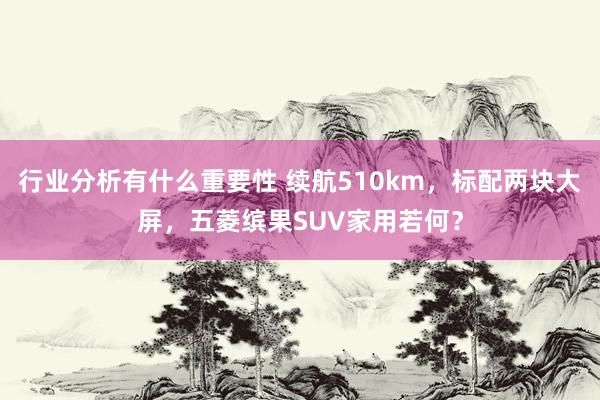 行业分析有什么重要性 续航510km，标配两块大屏，五菱缤果SUV家用若何？