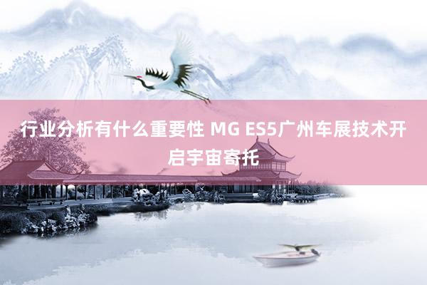 行业分析有什么重要性 MG ES5广州车展技术开启宇宙寄托