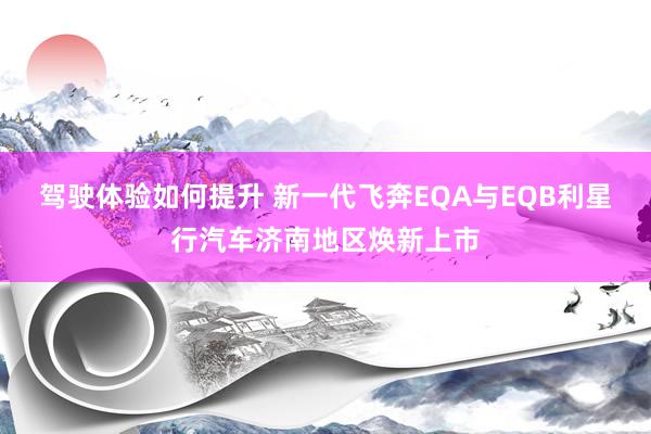 驾驶体验如何提升 新一代飞奔EQA与EQB利星行汽车济南地区焕新上市