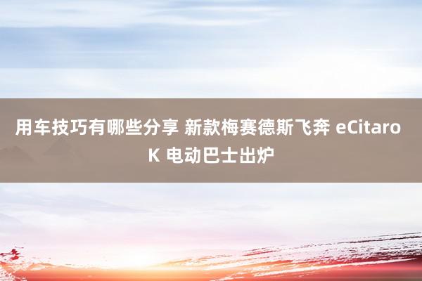 用车技巧有哪些分享 新款梅赛德斯飞奔 eCitaro K 电动巴士出炉