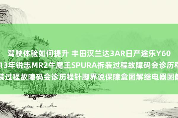 驾驶体验如何提升 丰田汉兰达3AR日产途乐Y60维修手册电路图府上2013年锐志MR2牛魔王SPURA拆装过程故障码会诊历程针脚界说保障盒图解继电器图解线束走