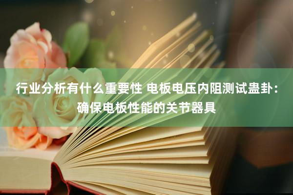 行业分析有什么重要性 电板电压内阻测试蛊卦：确保电板性能的关节器具