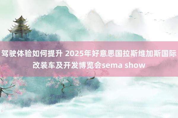 驾驶体验如何提升 2025年好意思国拉斯维加斯国际改装车及开发博览会sema show