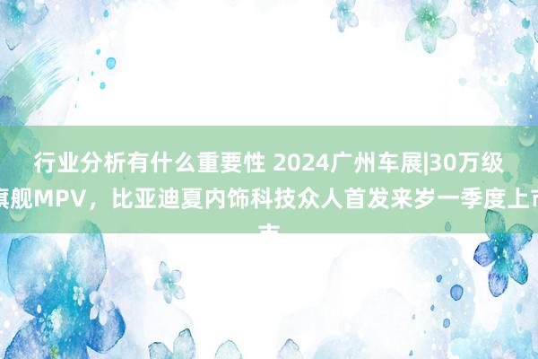 行业分析有什么重要性 2024广州车展|30万级旗舰MPV，比亚迪夏内饰科技众人首发来岁一季度上市