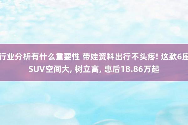 行业分析有什么重要性 带娃资料出行不头疼! 这款6座SUV空间大, 树立高, 惠后18.86万起