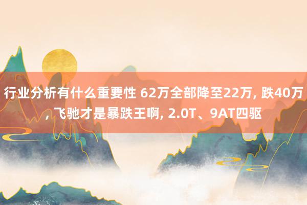 行业分析有什么重要性 62万全部降至22万, 跌40万, 飞驰才是暴跌王啊, 2.0T、9AT四驱