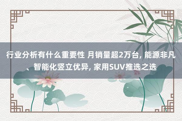 行业分析有什么重要性 月销量超2万台, 能源非凡、智能化竖立优异, 家用SUV推选之选