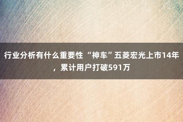 行业分析有什么重要性 “神车”五菱宏光上市14年，累计用户打破591万