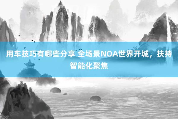 用车技巧有哪些分享 全场景NOA世界开城，扶持智能化聚焦