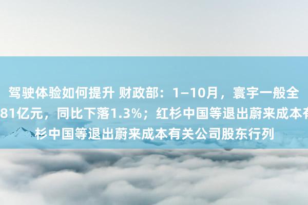 驾驶体验如何提升 财政部：1—10月，寰宇一般全球预算收入184981亿元，同比下落1.3%；红杉中国等退出蔚来成本有关公司股东行列